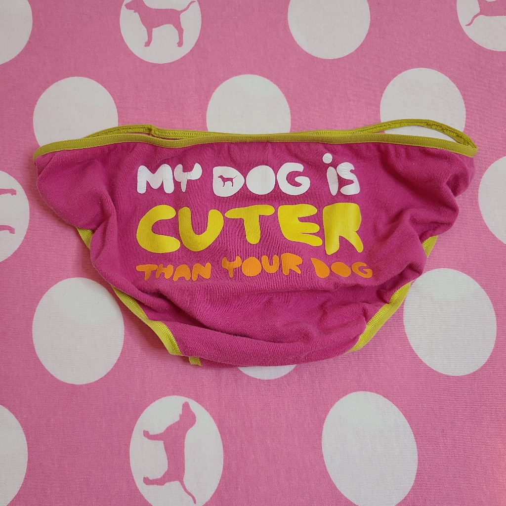 Rare Vtg Vs Pink Extra Low Rise Graphic Cotton String Bikini Panty Size M